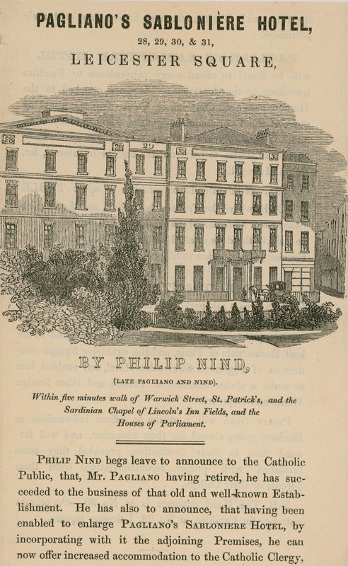 Paglianos Sabloniere Hotel, Leicester Square, London av English School