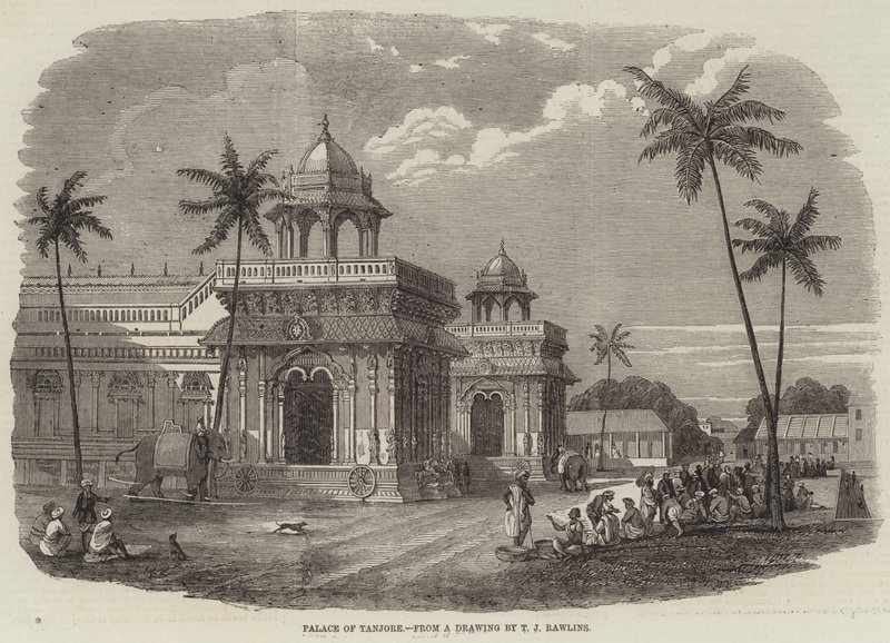 Palace of Tanjore (gravyr) av English School