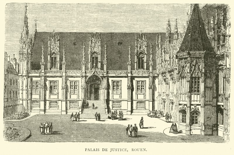 Domstolsbyggnaden, Rouen, december 1870 av English School