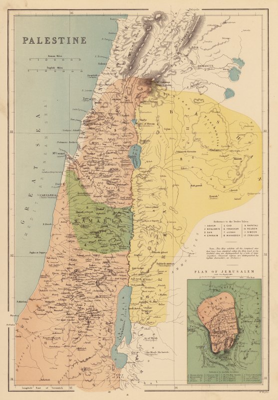 Palestina (färglitografi) av English School