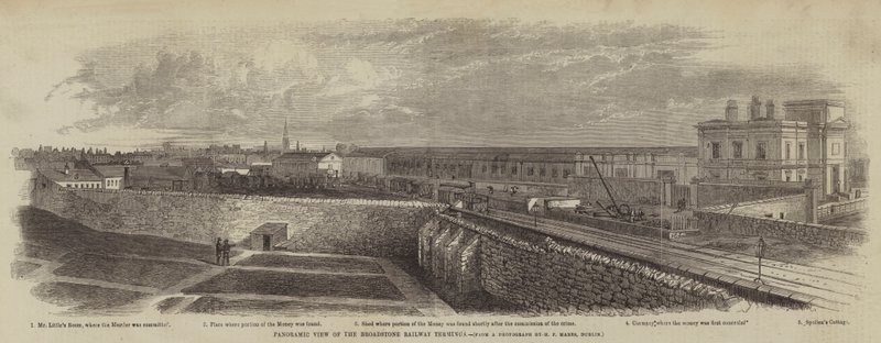 Panoramautsikt över Broadstone Railway Terminus av English School