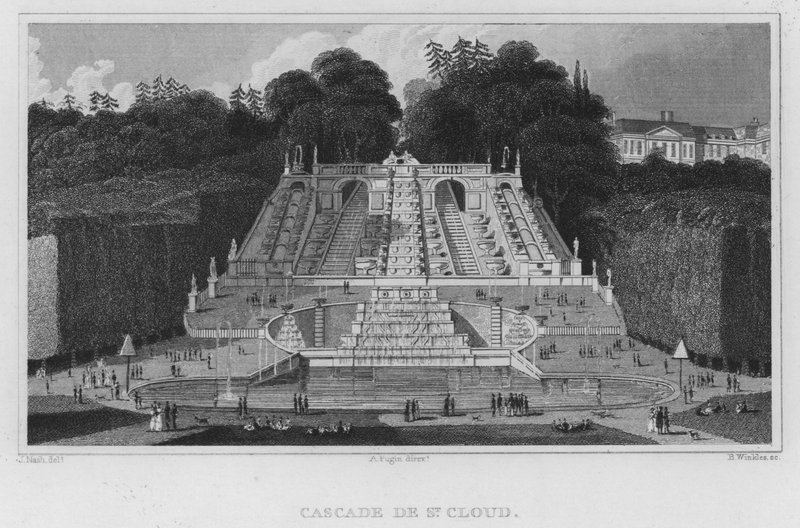Paris, Cascade De St Cloud (gravyr) av English School