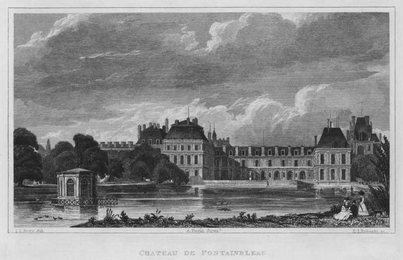 Paris, Chateau De Fontainebleau (gravyr) av English School