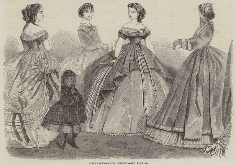Paris Fashions för januari (gravyr) av English School