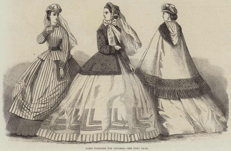 Paris Fashions för oktober (gravyr) av English School