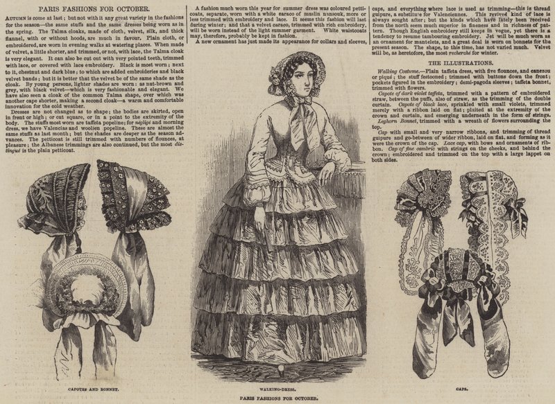 Paris Fashions för oktober (gravyr) av English School