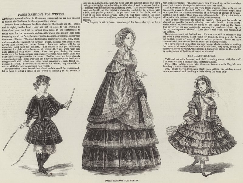 Paris Fashions for Winter (gravyr) av English School