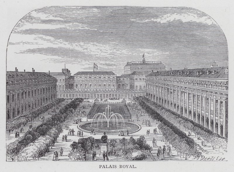 Paris, Palais Royal (gravyr) av English School