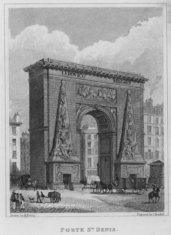 Paris, Porte St Denis (gravyr) av English School