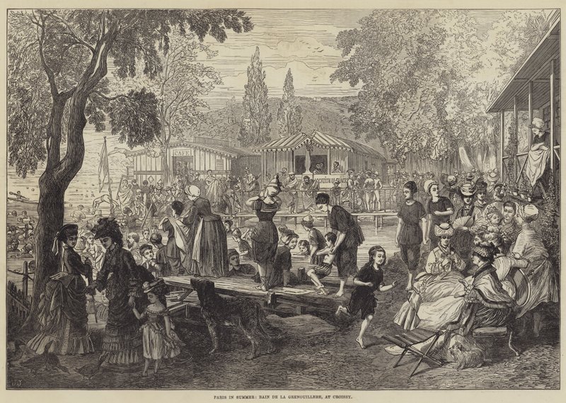 Paris på sommaren, Bain de la Grenouillere, vid Croissy av English School