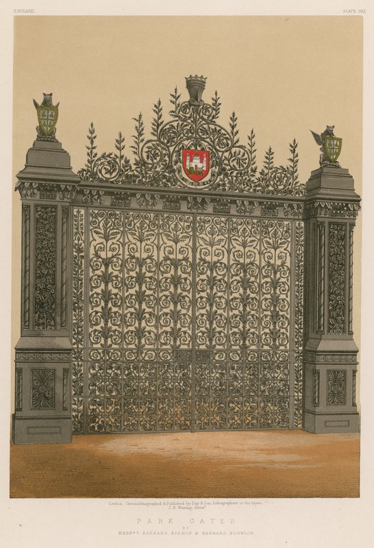 Park Gates av Mrs Barnard Bishop och Barnard, Norwich av English School