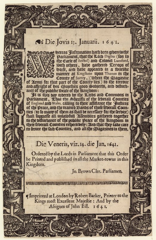 Riksdagsordning den 14 januari 1641 av English School