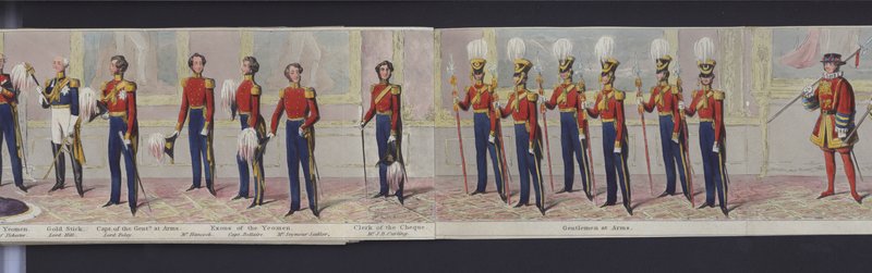 En del av panoramat av drottning Victorias äktenskap, ca 1840 (handfärgad akvatint) av English School
