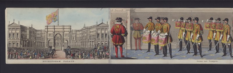 En del av panoramat av drottning Victorias äktenskap, ca 1840 (handfärgad akvatint) av English School