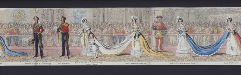 En del av panoramat av drottning Victorias äktenskap, ca 1840 (handfärgad akvatint) av English School