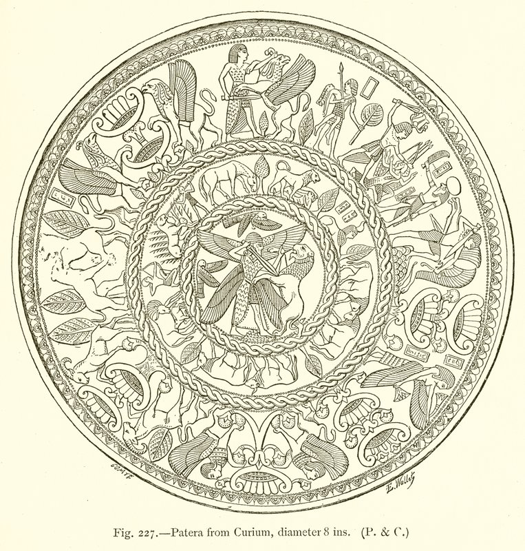 Patera från Curium, Diameter 8 tum av English School