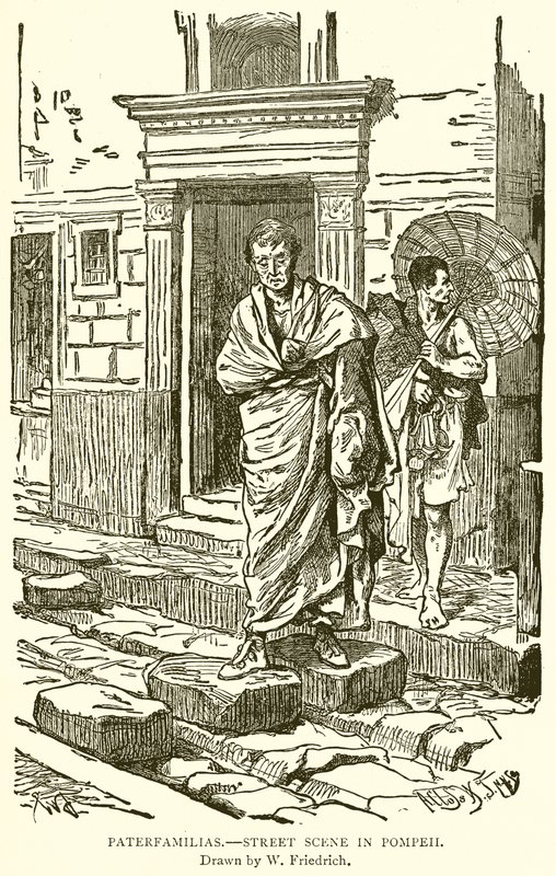 Paterfamilias.--Gatubild i Pompeji av English School