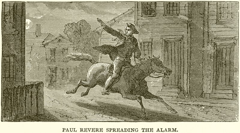 Paul Revere sprider larmet av English School