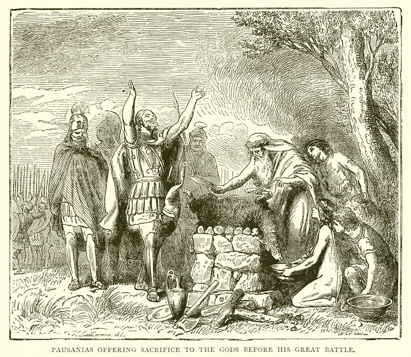 Pausanias offrar till gudarna innan hans stora strid av English School