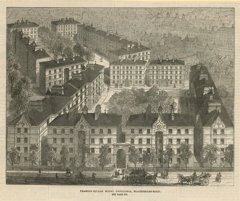 Peabody Square modellbostäder av English School