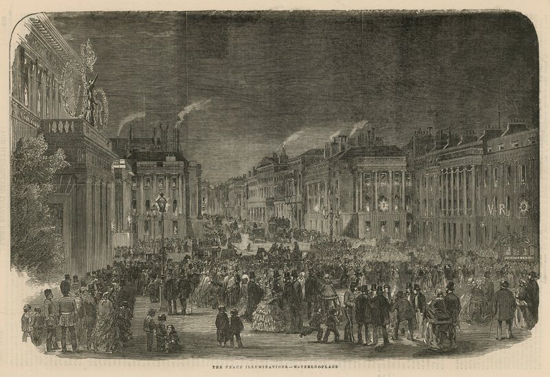 Peace Illuminations i Waterloo Place av English School