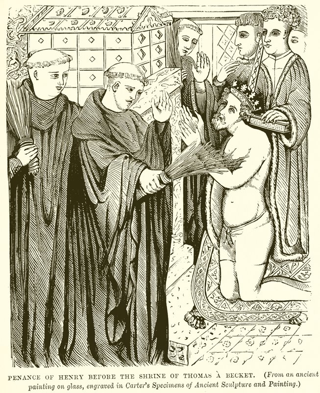 Henriks botgöring före helgedomen av Thomas a Becket av English School
