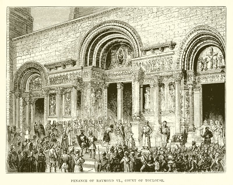 Penance av Raymond VI, greve av Toulouse av English School