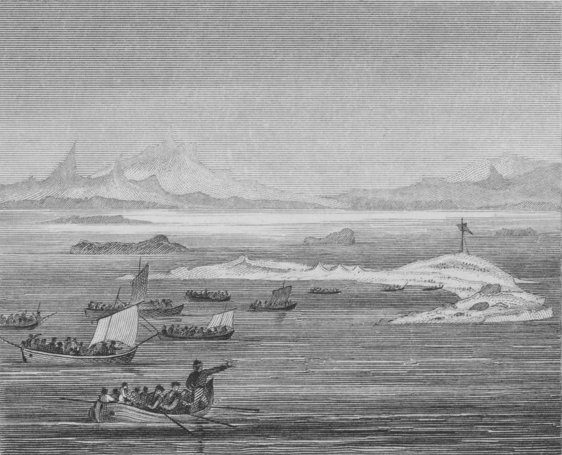 Människor i den romerska provinsen Venetien söker skydd från hunnerna på öar i Adriatiska havet, 452 av English School