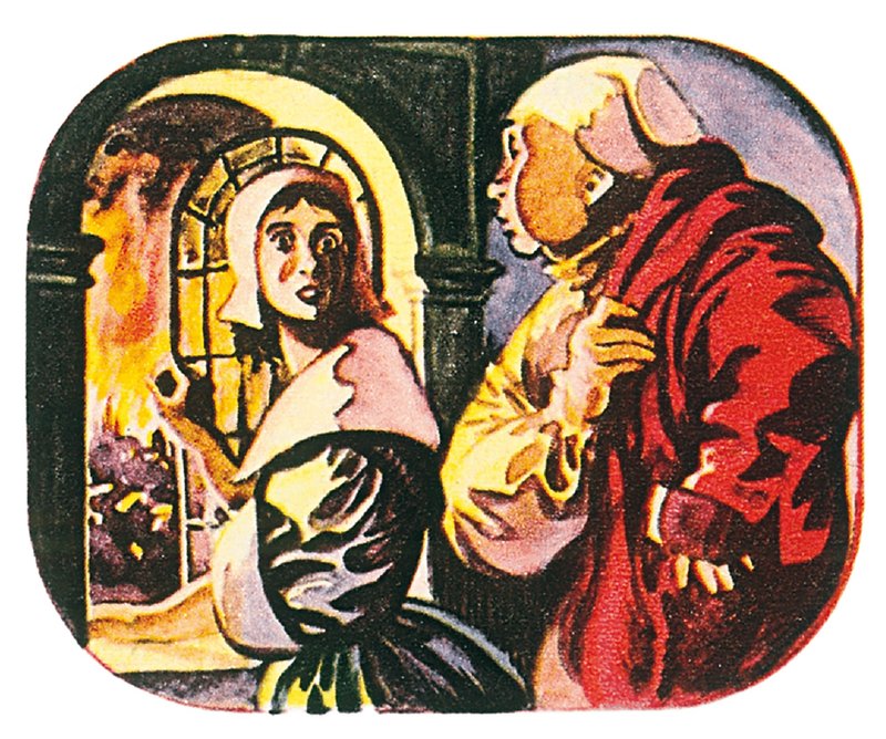 Pepys och hans tjänsteflicka tittar på den stora branden i London kl. 3.00 av English School