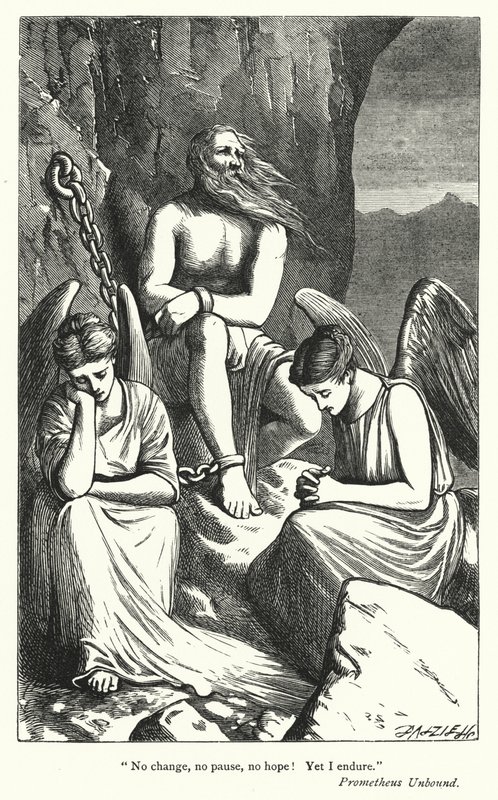 Percy Bysshe Shelley: Illustration till Prometheus Unbound (gravyr) av English School