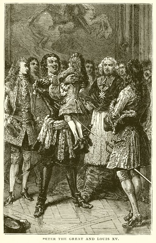 Peter den store och Ludvig XV av English School