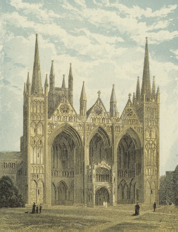 Peterborough Cathedral, West Front av English School
