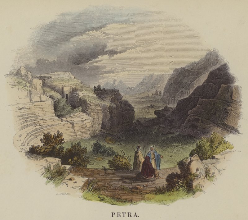 Petra (färgad gravyr) av English School