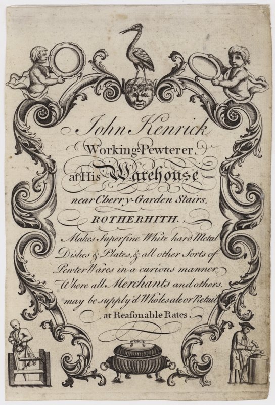 Pewterer, John Kenrick, byteskort av English School