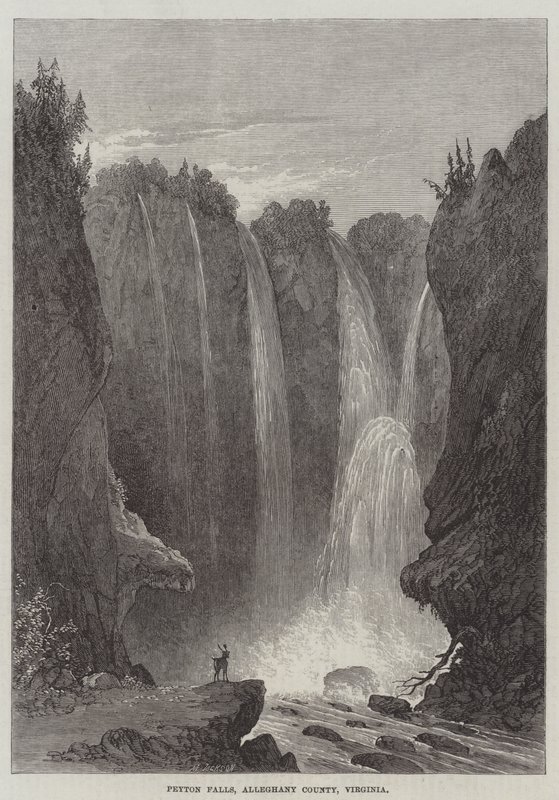 Peyton Falls, Alleghany County, Virginia (gravyr) av English School