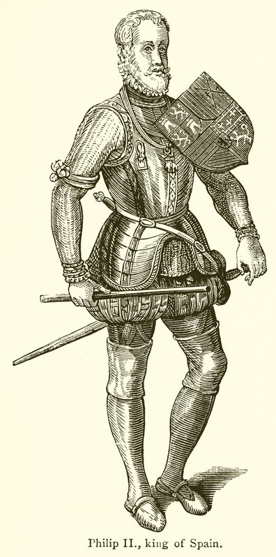 Filip II, kung av Spanien av English School