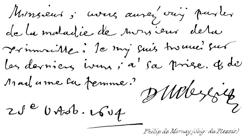 Philip de Mornay, (Seig: du Plessis) av English School
