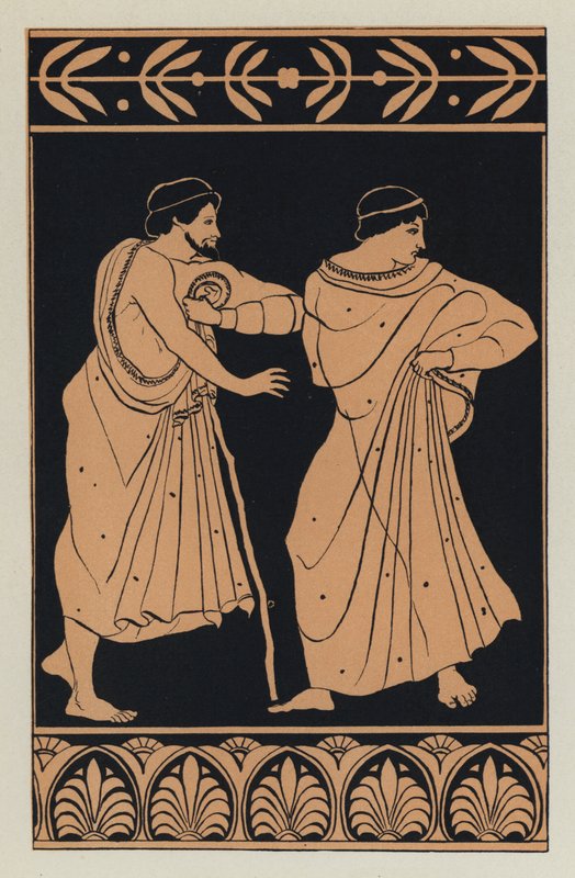 Philto och Lesbionicus (färg litho) av English School
