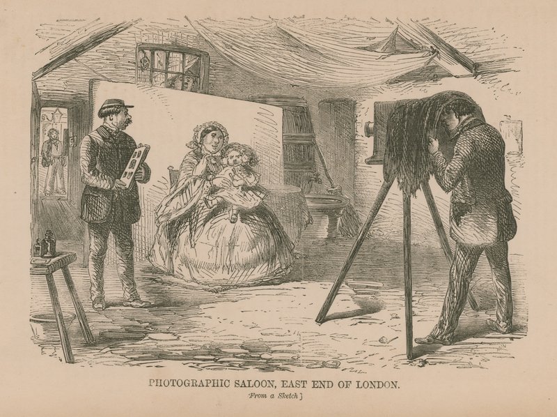 Fotografisk salong i östra delen av London av English School