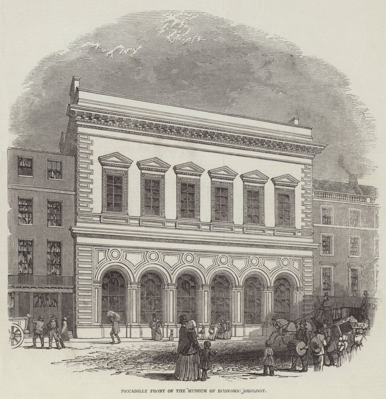 Piccadilly Front of the Museum of Economic Geology (gravyr) av English School