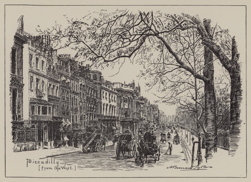 Piccadilly, från väst (gravyr) av English School