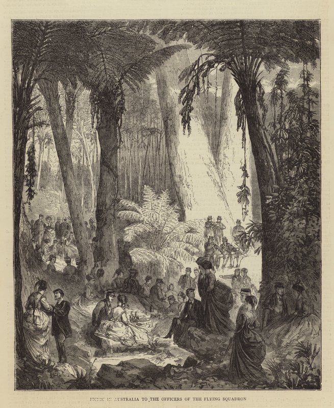 Picknick i Australien till Officers of the Flying Squadron (gravyr) av English School