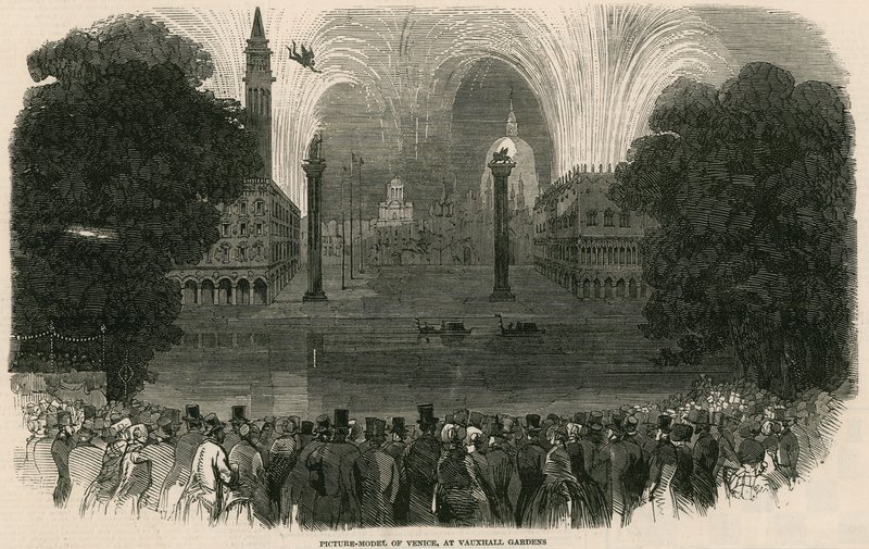 Bildmodell av Venedig vid Vauxhall Gardens, London av English School