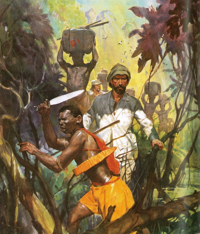 Pierre Brazza utforskar Ogowe-floden av English School