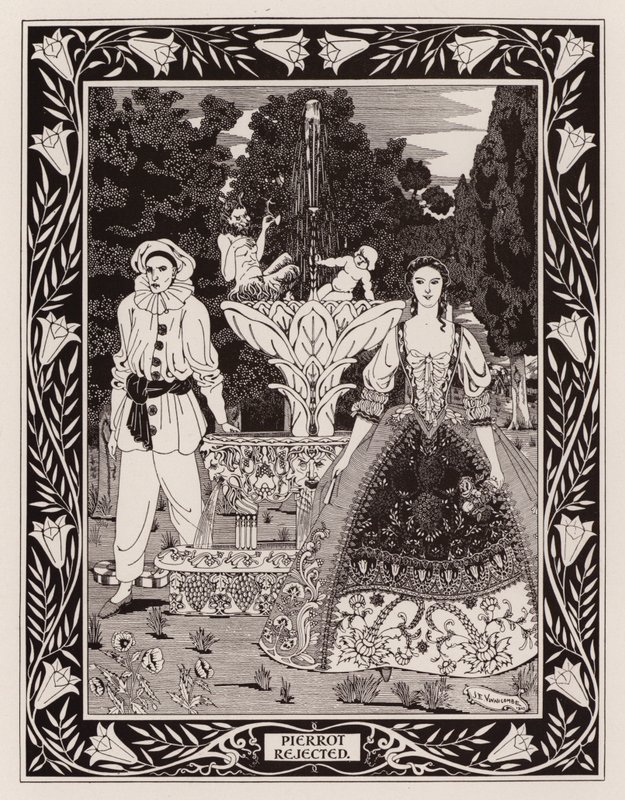 Pierrot avvisad (litho) av English School
