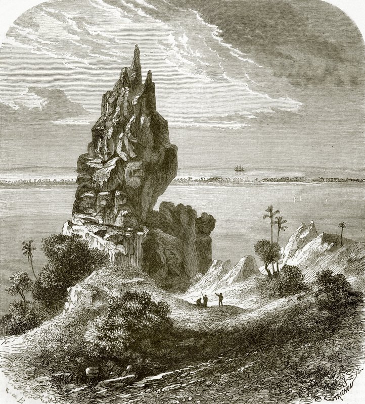 Pinnacle och korallrev, Bora-Bora av English School
