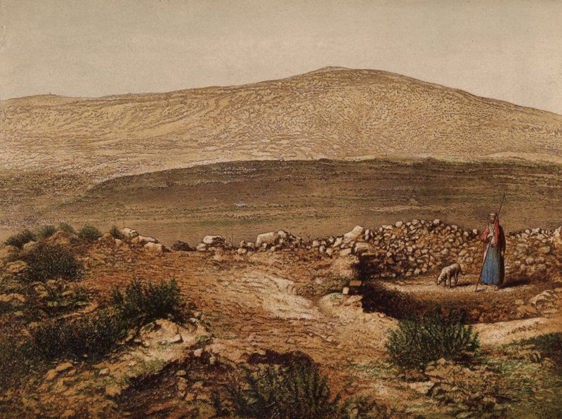 Platser som nämns i Bibeln: Jacobs brunn (chromolitho) av English School