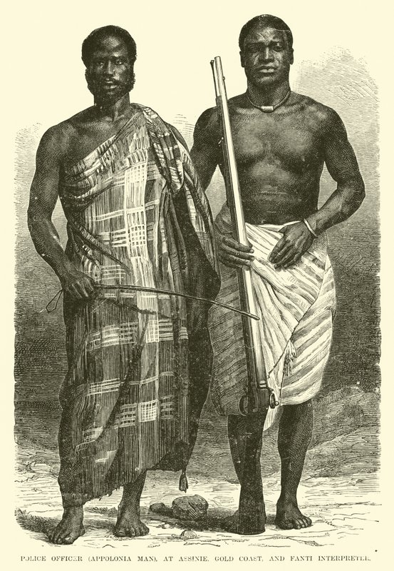 Polis (Appolonia man), vid Assinie, Gold Coast, och Fanti tolk av English School