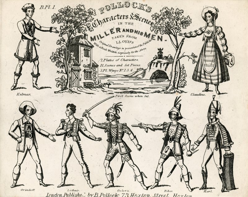 Pollocks karaktärer och scener i Miller and His Men av English School