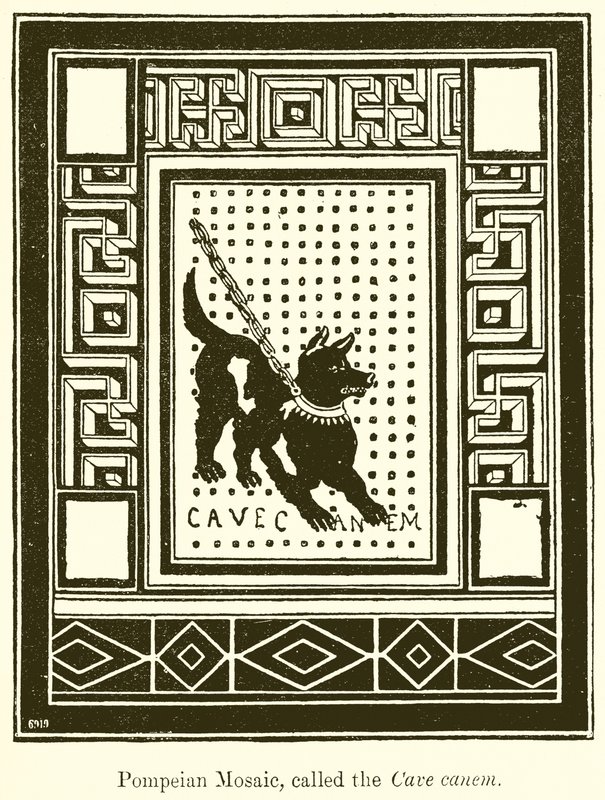 Pompeiansk mosaik, kallad Cave Canem av English School